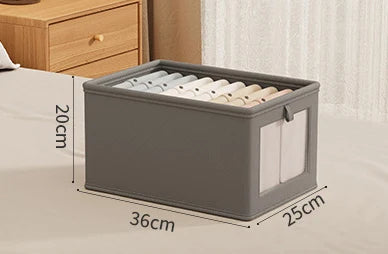 Foldable Clothes Storage Box with Transparent Lid