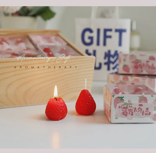 Strawberry Aromatherapy Candles with Gift Box