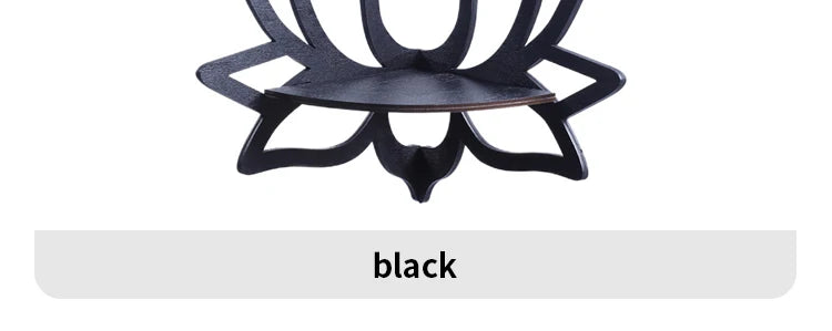 Wooden Lotus Decorative Corner Shelf