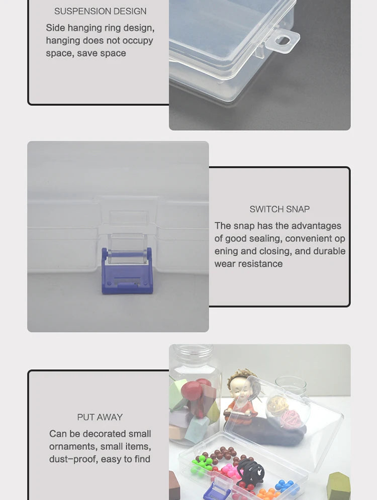 5pc Transparent Plastic Storage Boxes