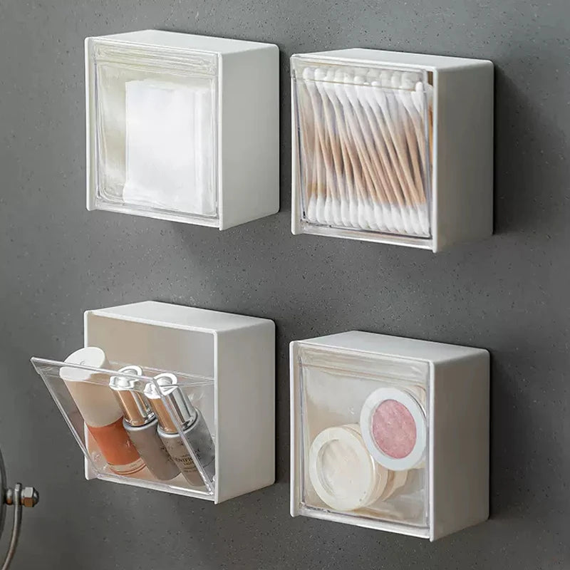 Wall Mounted Cotton Pad Storage Boxes