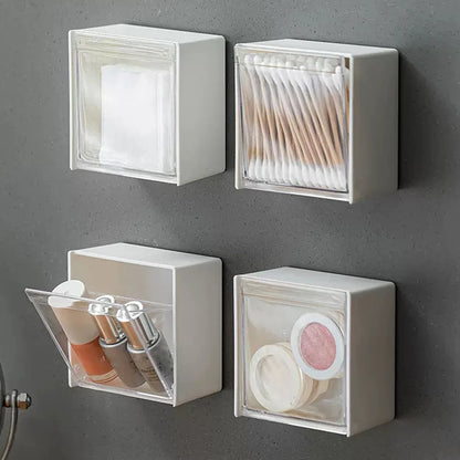 Wall Mounted Cotton Pad Storage Boxes