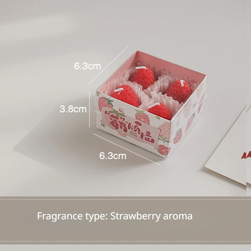 Strawberry Aromatherapy Candles with Gift Box