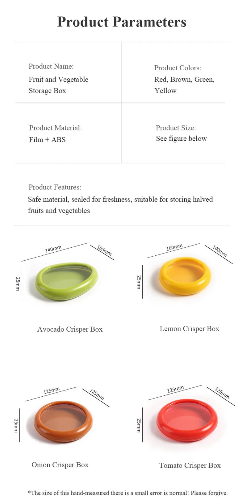 Fruit and Vegetable Storage Container