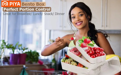 3-In-1 Bento Box Style Lunch Containers