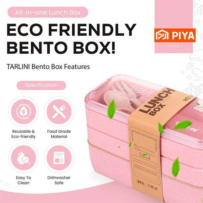 3-In-1 Bento Box Style Lunch Containers