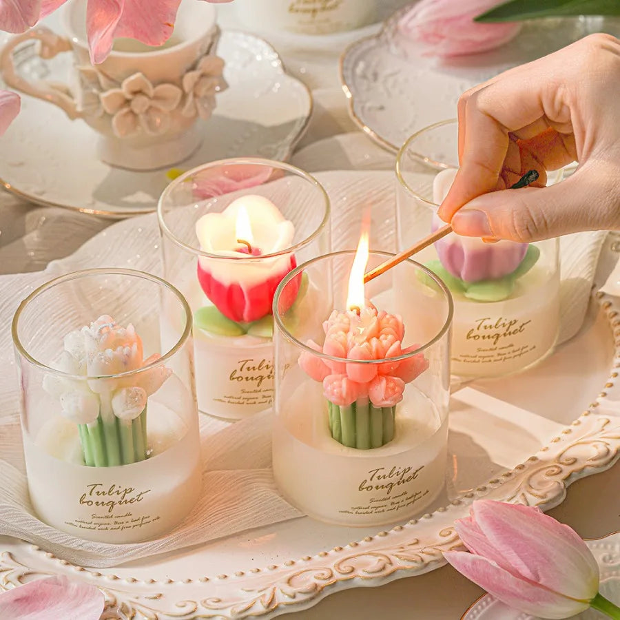 1pc Tulip Scented Candle