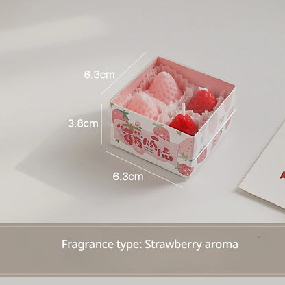 Strawberry Aromatherapy Candles with Gift Box