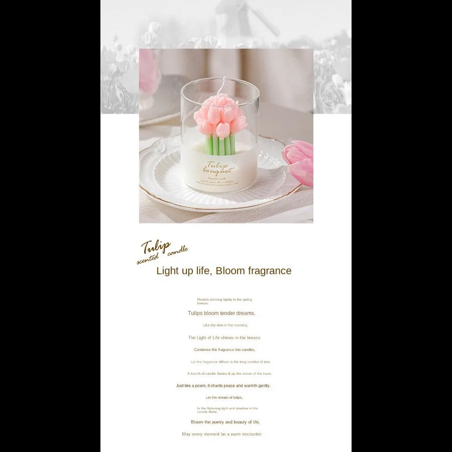 1pc Tulip Scented Candle