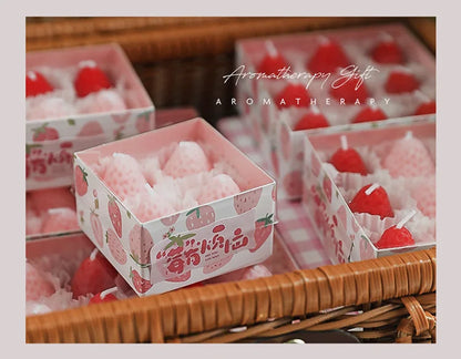 Strawberry Aromatherapy Candles with Gift Box
