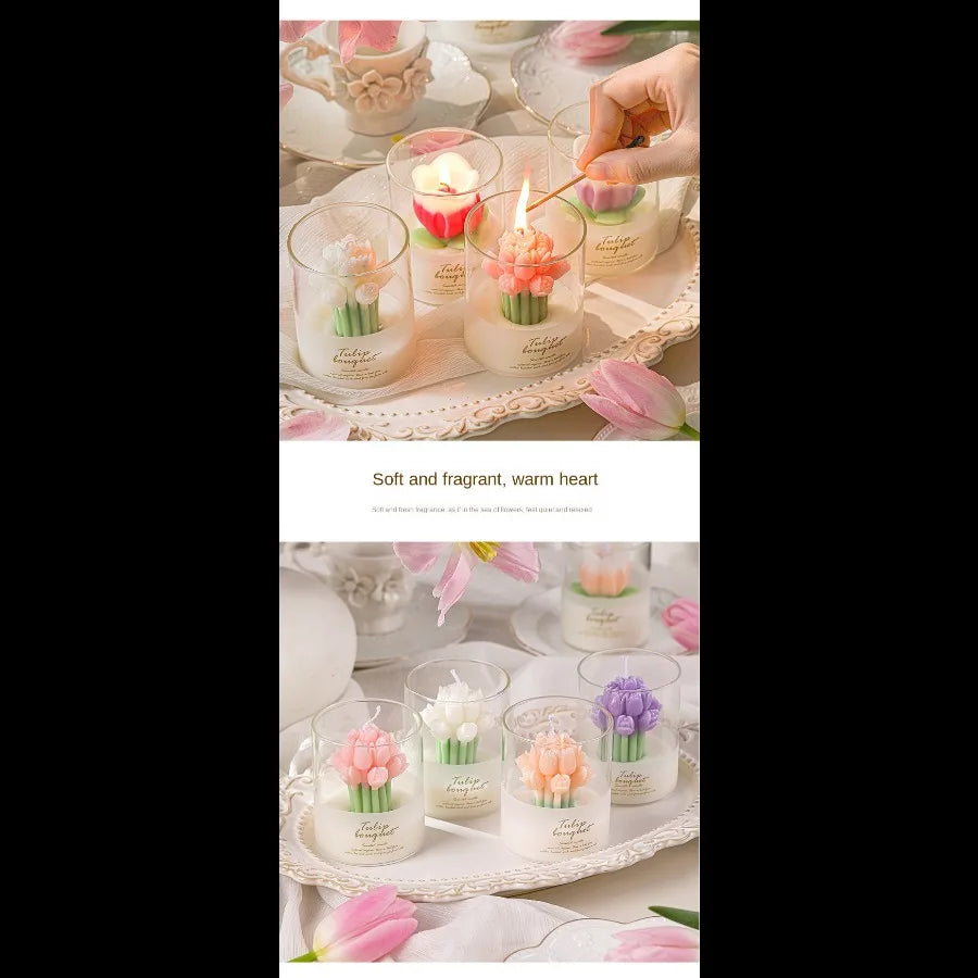 1pc Tulip Scented Candle