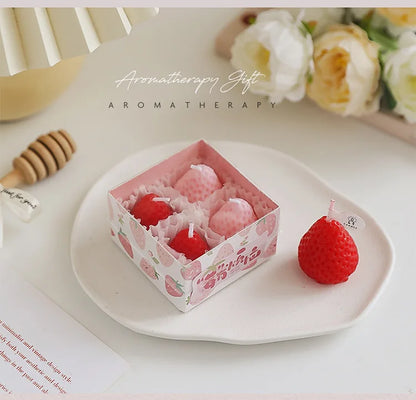 Strawberry Aromatherapy Candles with Gift Box
